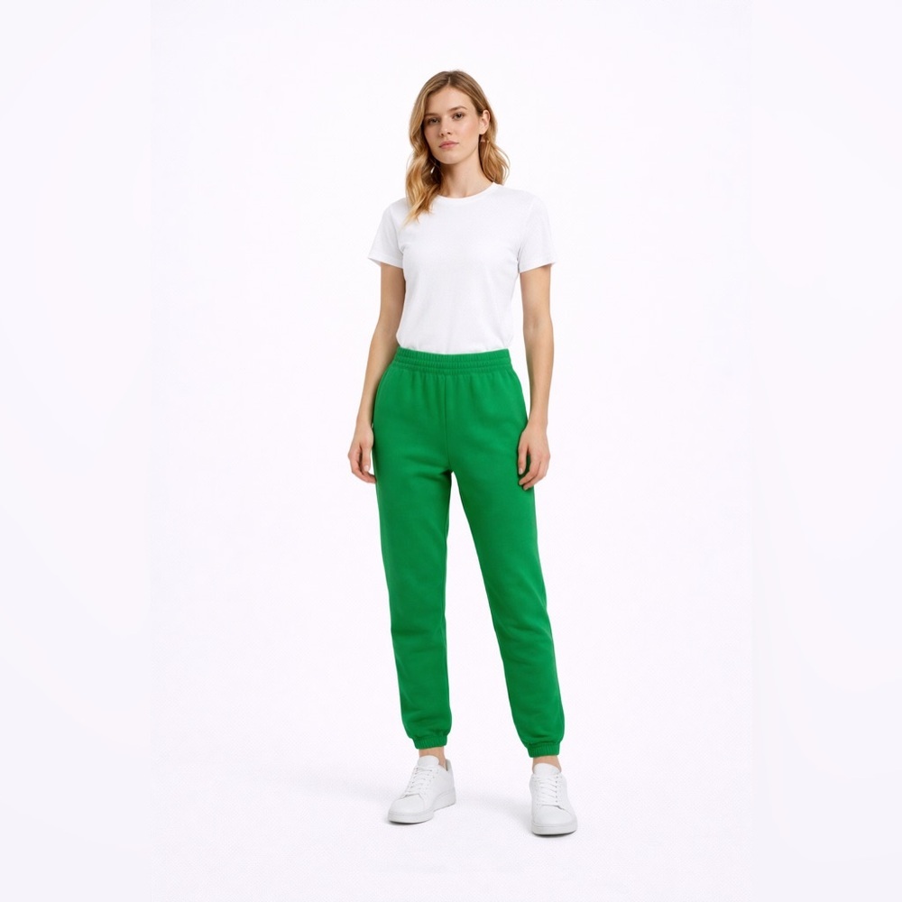 🍀 NWT! Homme + Femme Kelly Green Unisex Thick Cotton Sweatpants